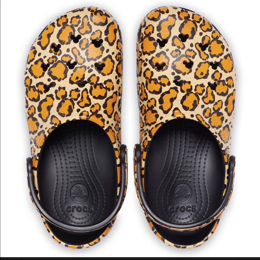 Animal print Mickey Crocs